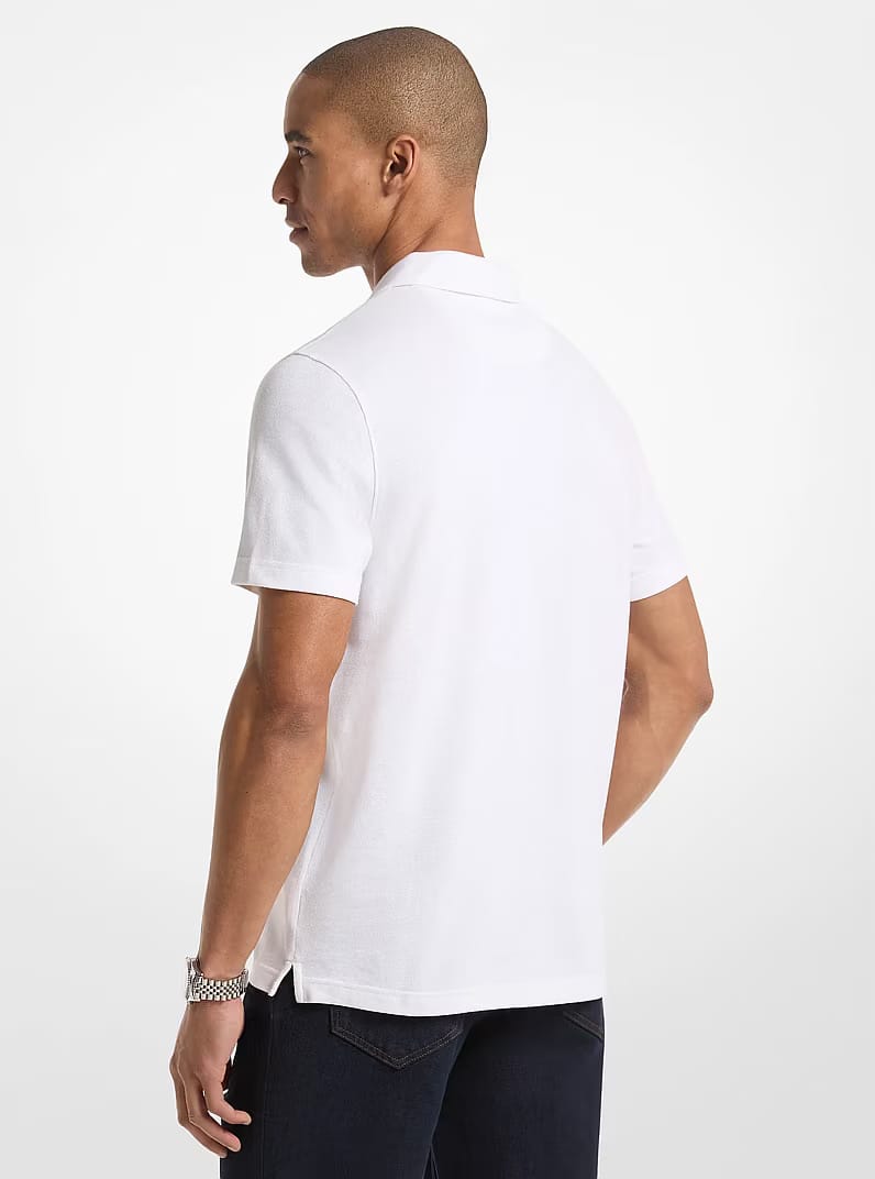 Pima Cotton Piqué Polo Shirt WHITE
