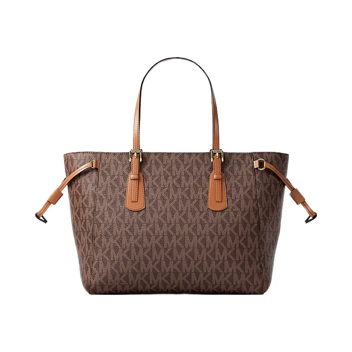 Michael Kors Voyager Extra-Small Signature Logo Convertible Crossbody Bag Brown
