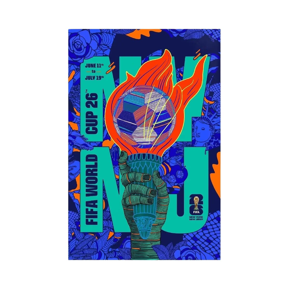FIFA World Cup 2026 New York New Jersey Host City Poster