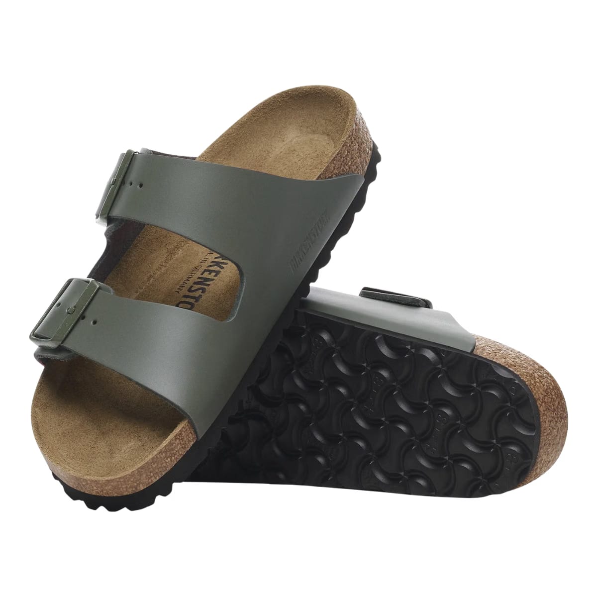 Birkenstock Arizona Core Natural Leather Thyme Sandals Green / Thyme