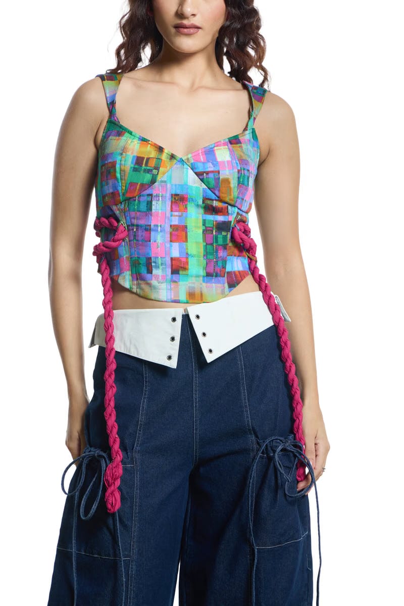 Electric Haze Corset Top