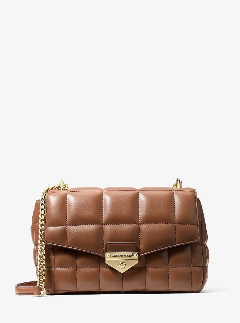 Soho Large Quilted Shoulder Bag LUGGAGE