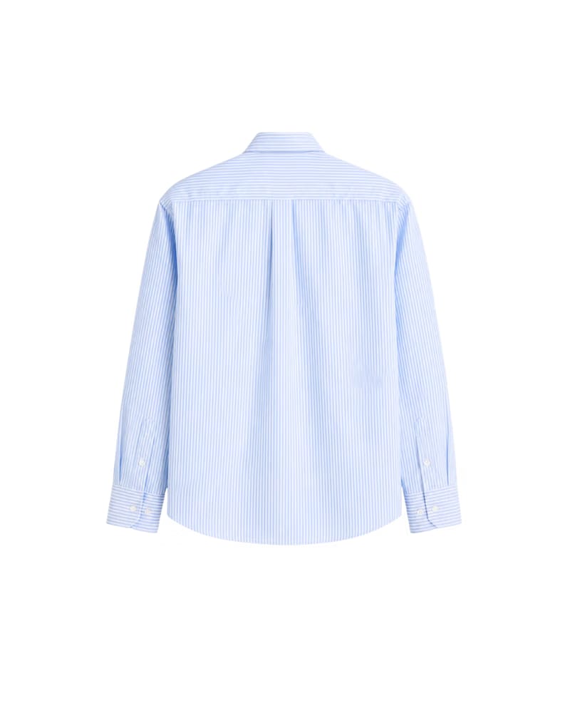 HASHWAY ARCHIVES EMBROIDERED STRIPED SHIRT - SKY BLUE