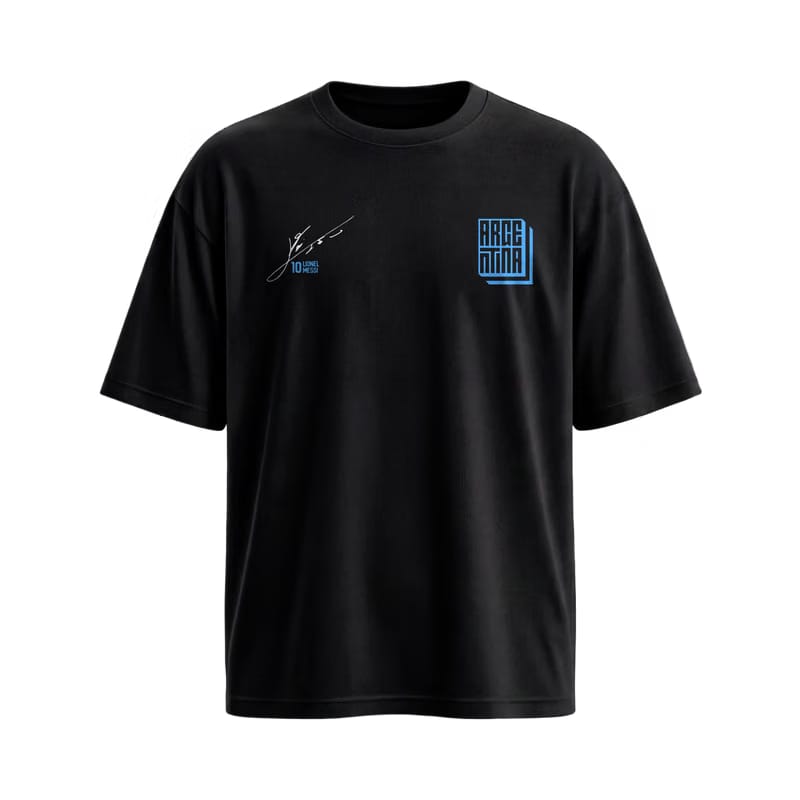 Off Supply Messi Icon Black T-Shirt