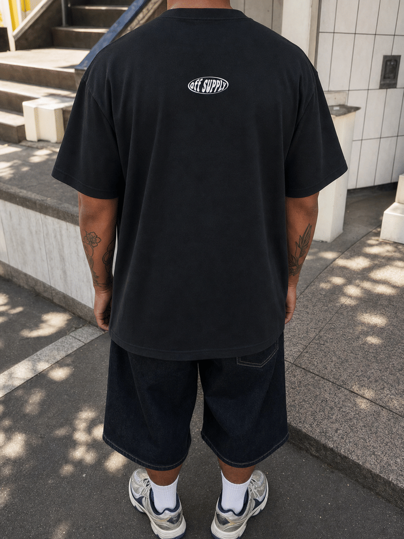Off Supply Red Fury Black T-Shirt