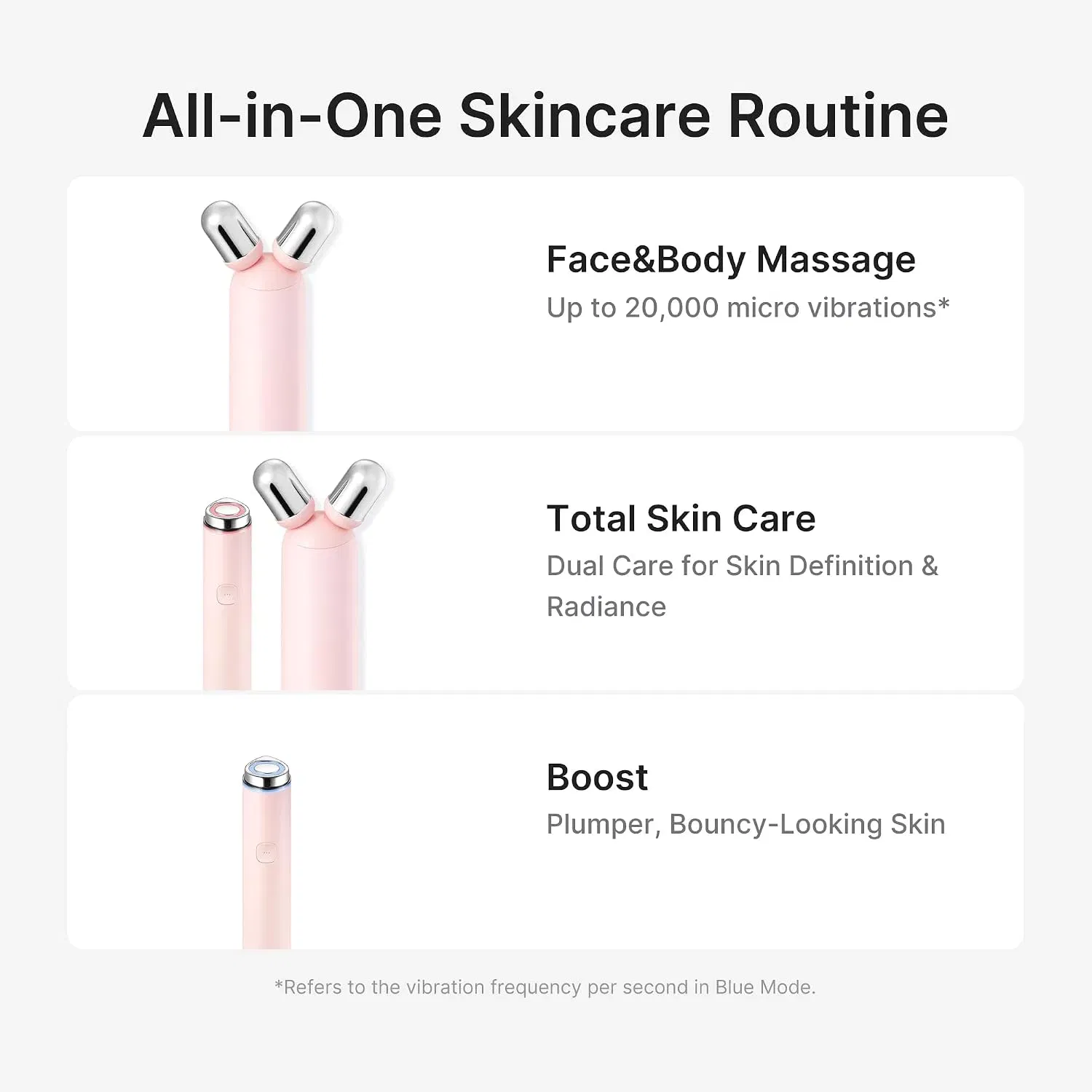 Medicube Mini Booster Pro Plus Face Roller Device Set | 2-in-1 Massage & Skincare Device | Jawline Care & Depuffing | Face & Body Massager with 3 Vibration Modes | Korean Facial Device