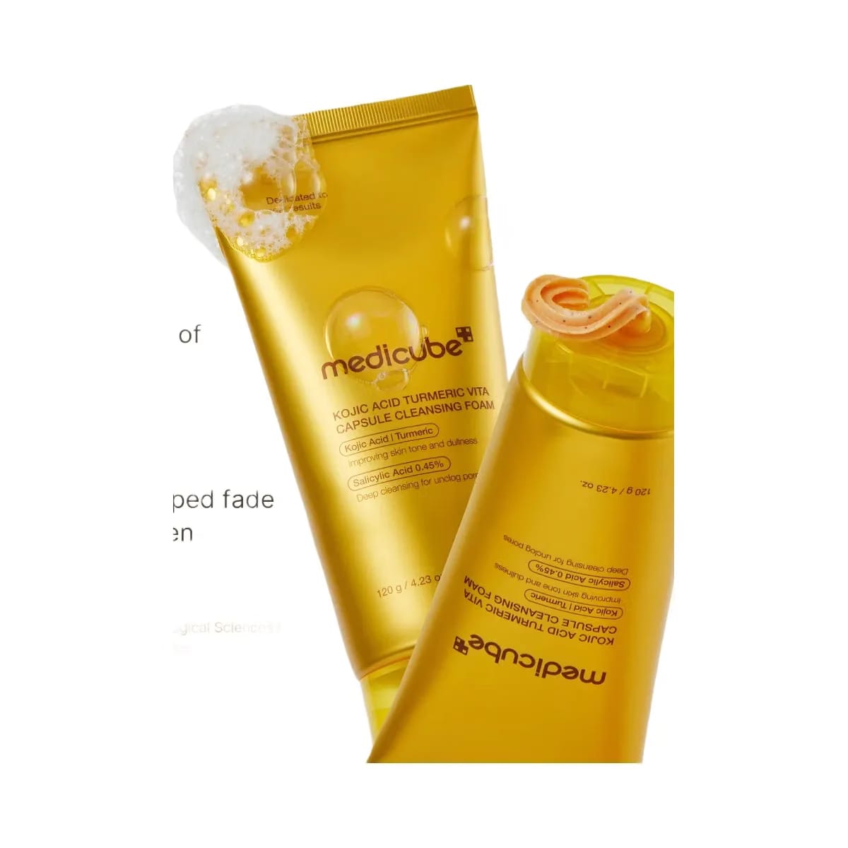 Medicube Kojic Acid Turmeric Vita Capsule Foam Cleanser