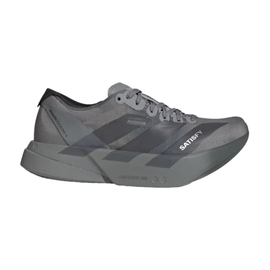 Satisfy x Adidas Adizero Adios Pro 4 'Grey Black'
