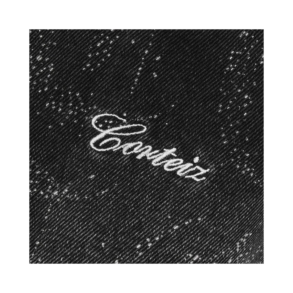 Corteiz Old English Denim Work Jacket Black Wash
