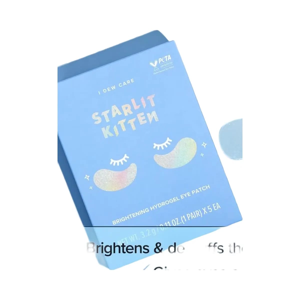 I Dew Care Starlit Kitten Brightening Hydrogel Eye Patch