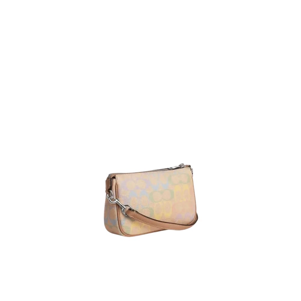 Coach Nolita 19 In Rainbow Signature Canvas Silver Sand Multi