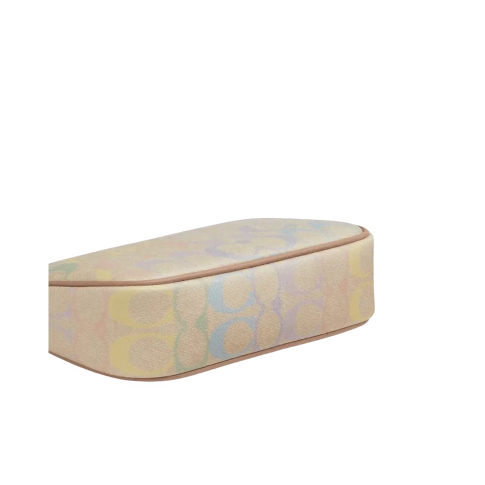 Coach Nolita 19 In Rainbow Signature Canvas Silver Sand Multi