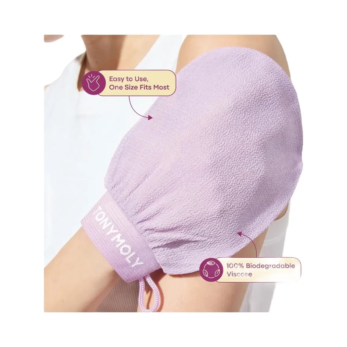 TONYMOLY Plum Bum Korean Body Exfoliating Glove