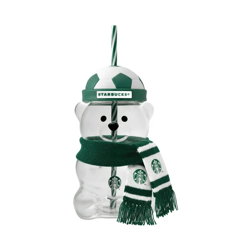 Starbucks x FIFA World Cup 2026 Bearista Bear Football Cap Glass Cup
