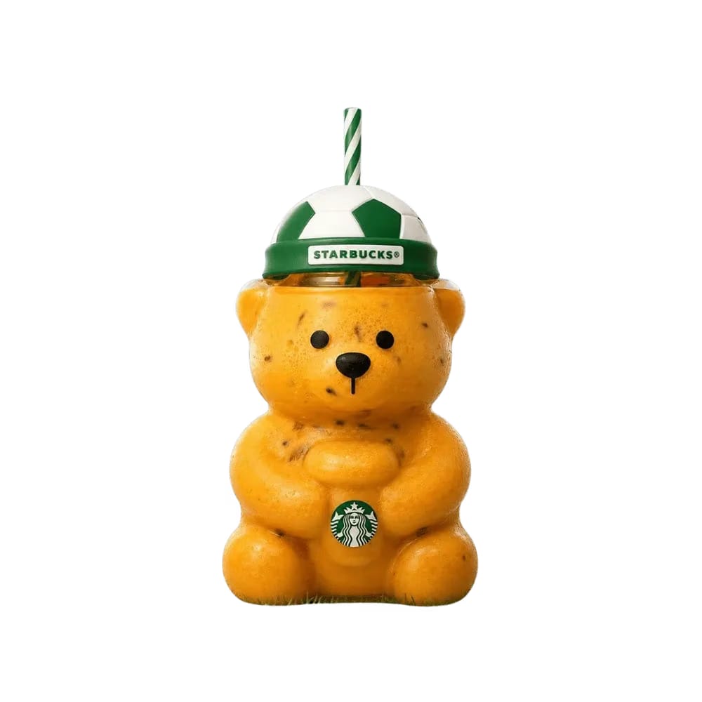 Starbucks x FIFA World Cup 2026 Bearista Bear Football Cap Glass Cup