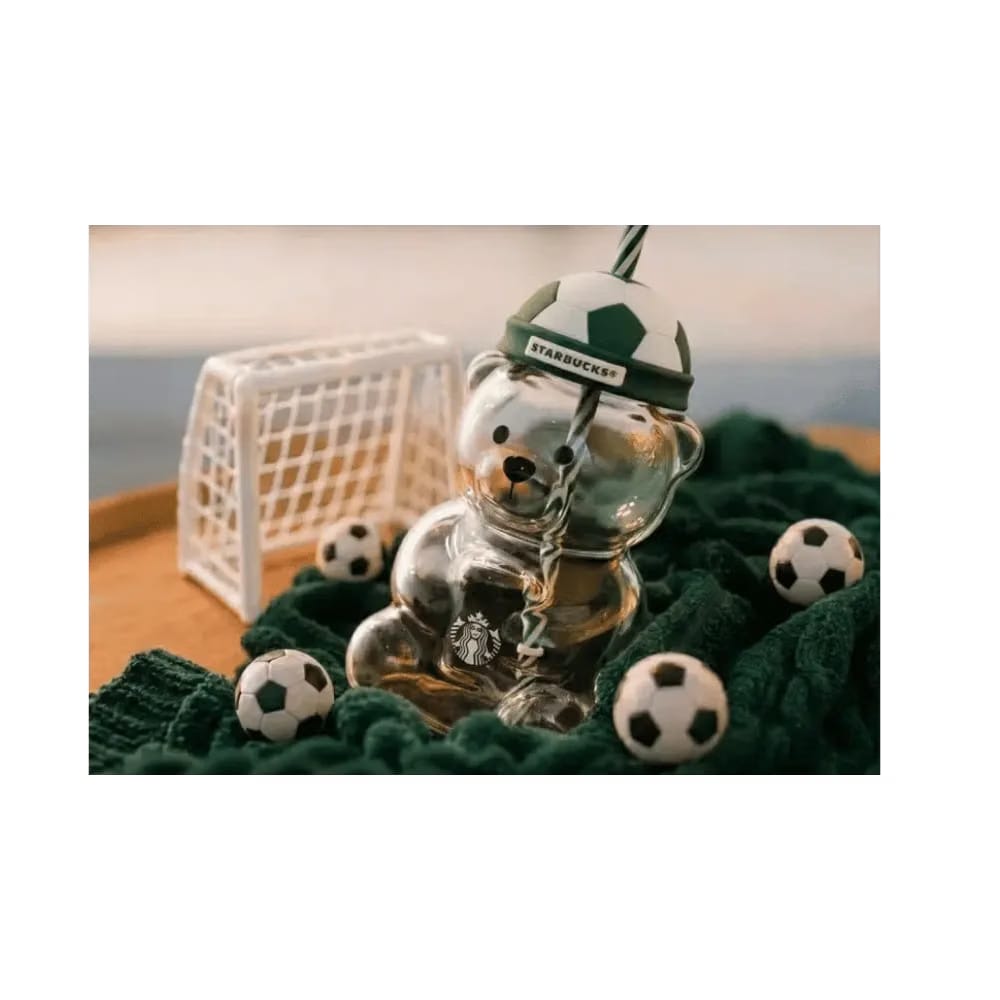 Starbucks x FIFA World Cup 2026 Bearista Bear Football Cap Glass Cup