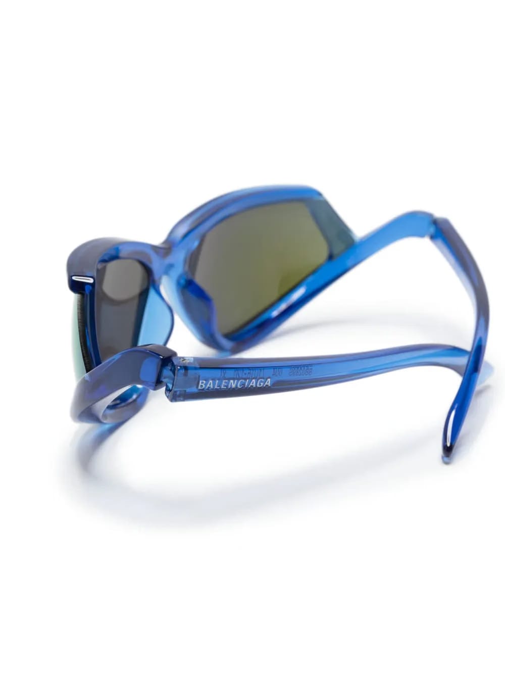 shield-frame mirrored sunglasses