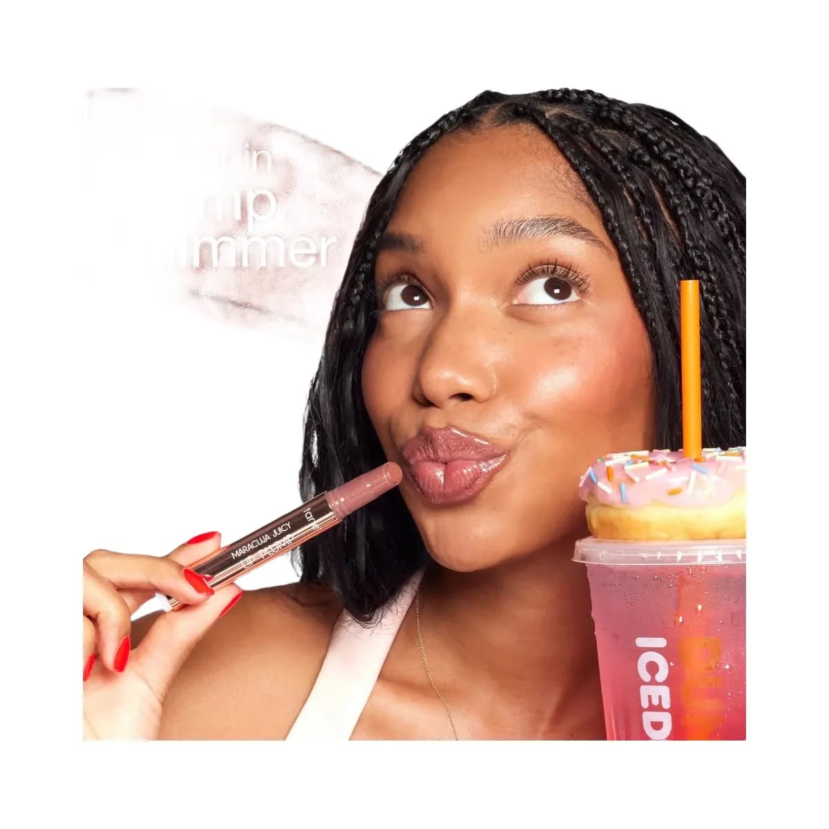 Tarte tarte x Dunkin' Vanilla Icing Maracuja Juicy Lip Plump Shimmer Glass
