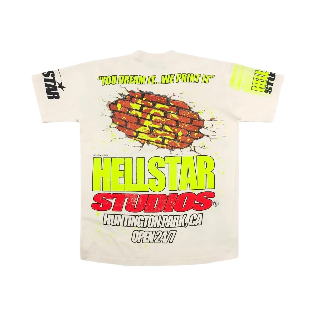 Hellstar Studios Brick Wall T-Shirt White