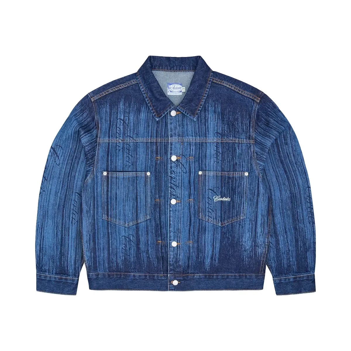 Corteiz Strike Denim Jacket Dark Wash