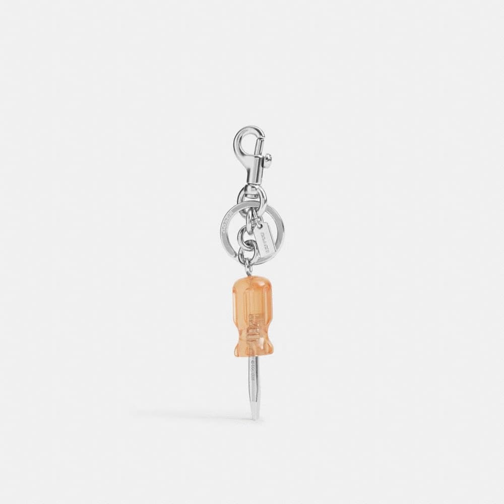 Coach Screwdriver Bag Charm Silver