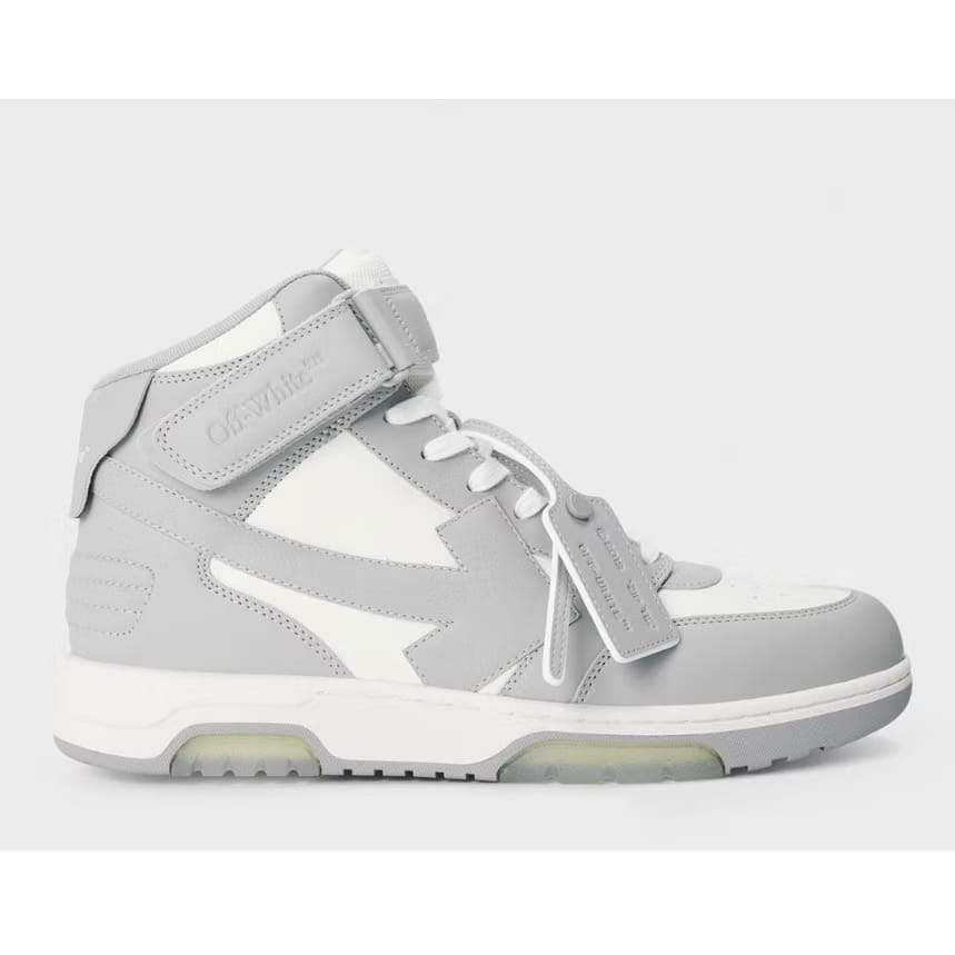 OFF WHITE Men's Out Of Office High Top Retro Sneakers 'White/Grey'