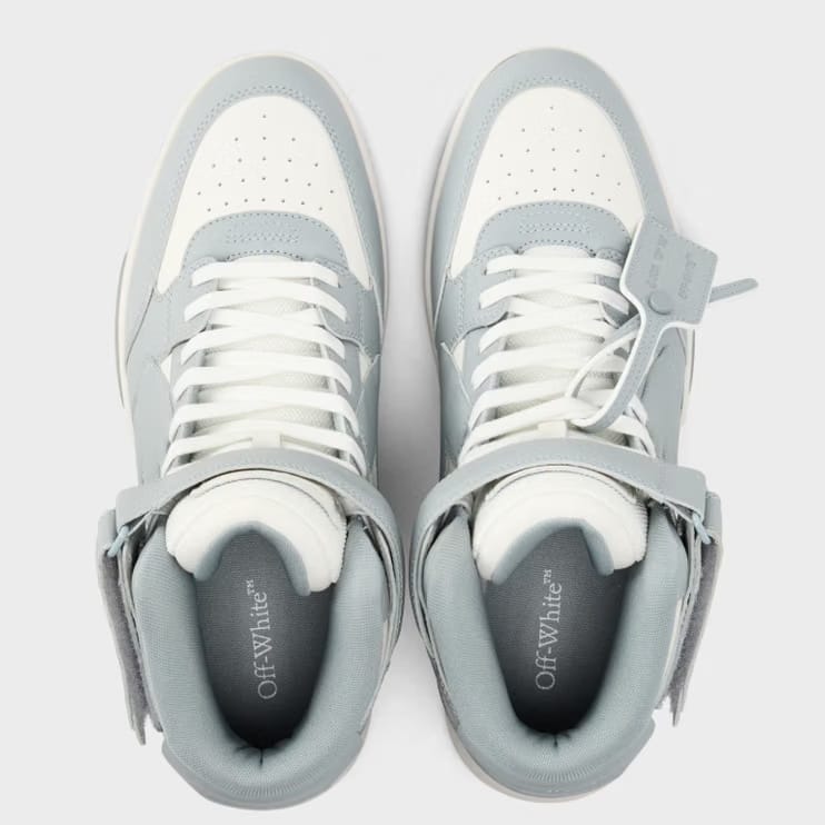 OFF WHITE Men's Out Of Office High Top Retro Sneakers 'White/Grey'