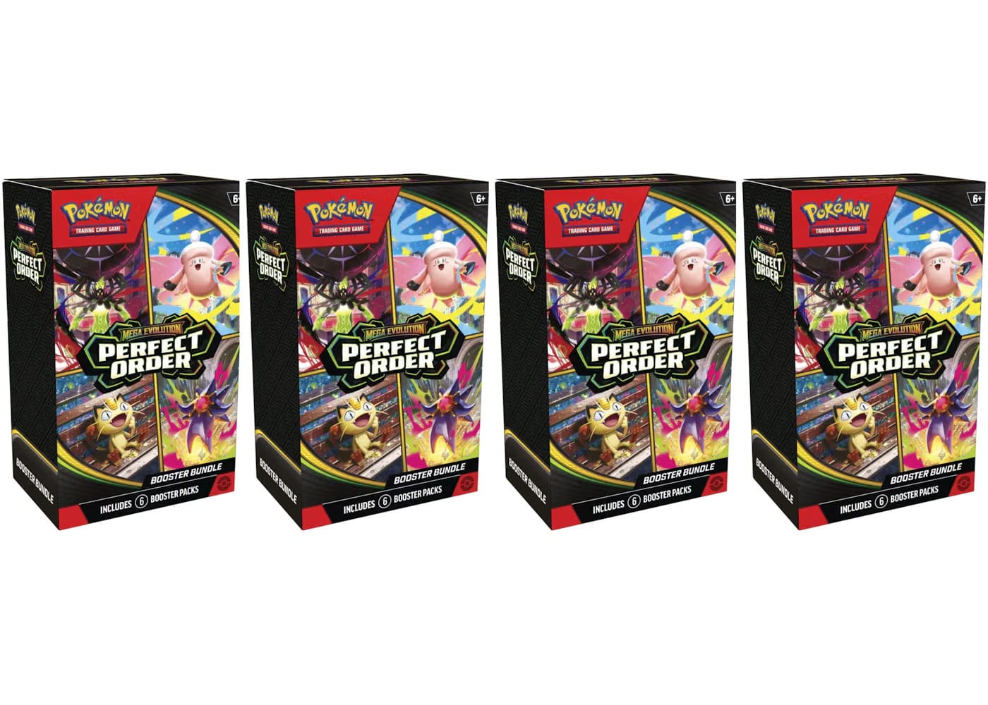 2026 Pokemon Mega Evolution Perfect Order Booster Bundle 4X Lot