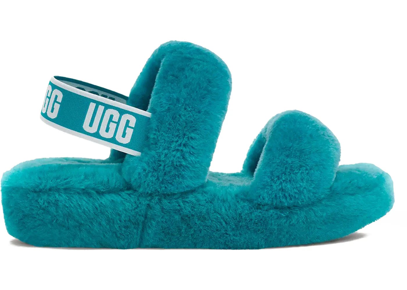 Ugg Oh Yeah Slide Aqua Blue Womens
