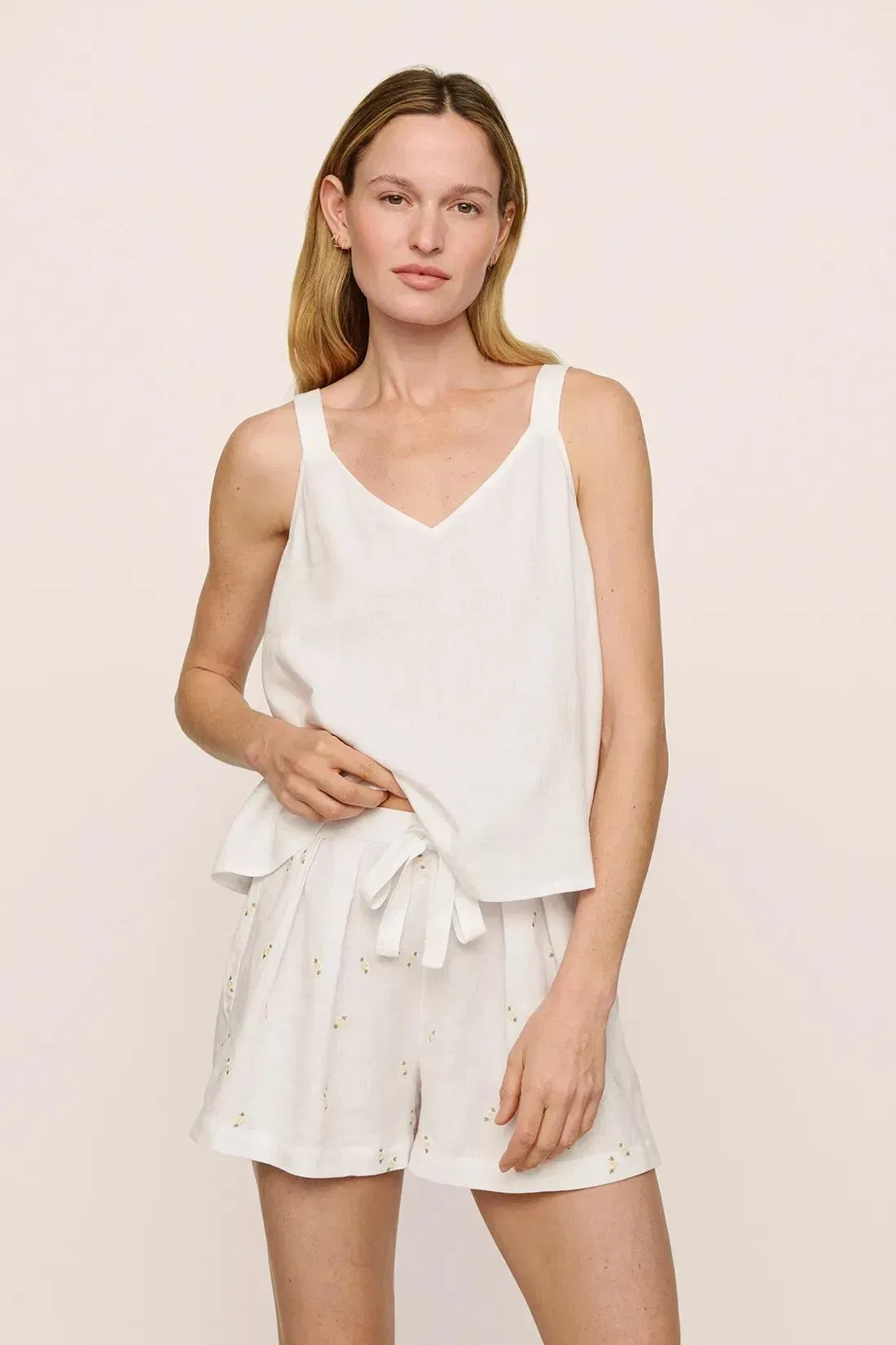 Linen Blend Relaxed Short