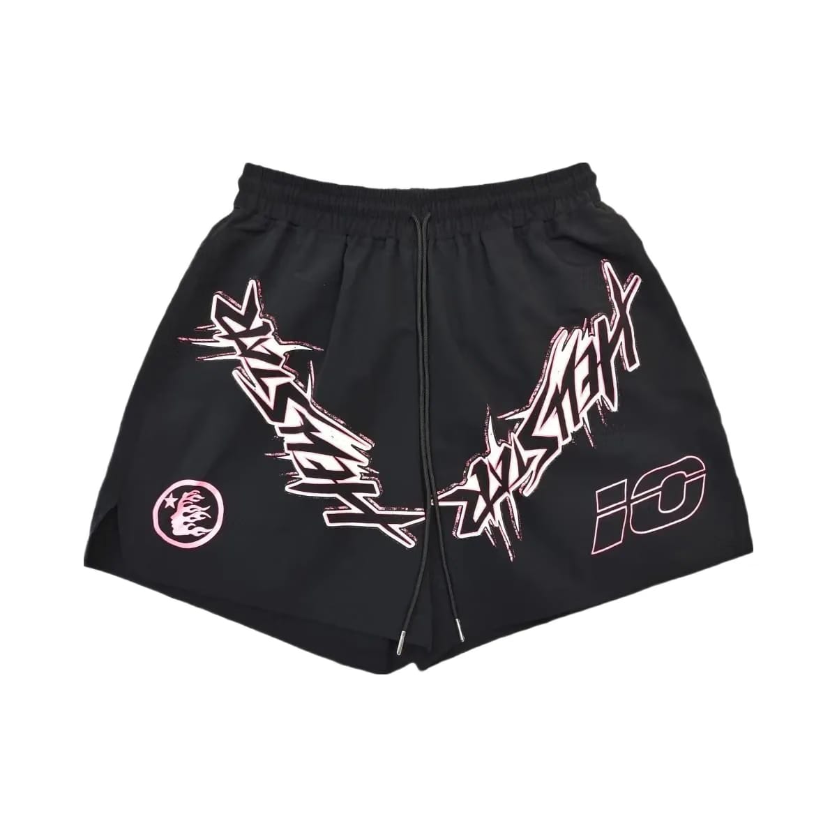 Hellstar Waxed Nylon Athletic Shorts Black