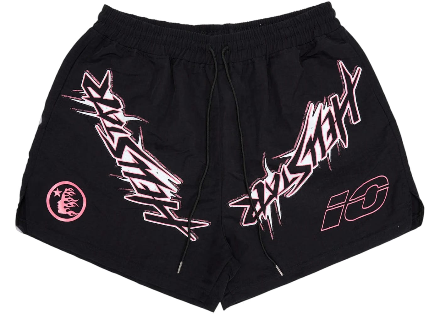 Hellstar Waxed Nylon Athletic Shorts Black