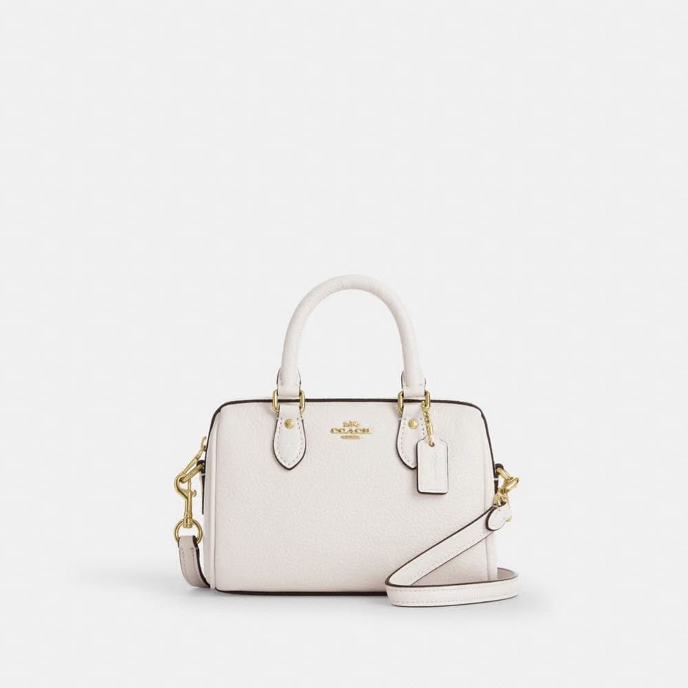 Coach Mini Rowan Crossbody Bag Gold Chalk