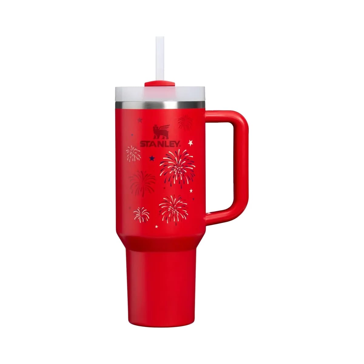 Stanley Quencher H2 0 Flowstate Tumbler Chili Red Fireworks 40 OZ