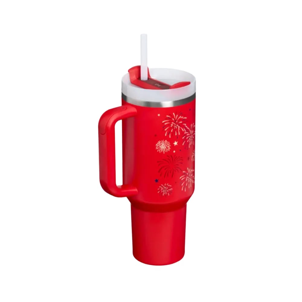 Stanley Quencher H2 0 Flowstate Tumbler Chili Red Fireworks 40 OZ