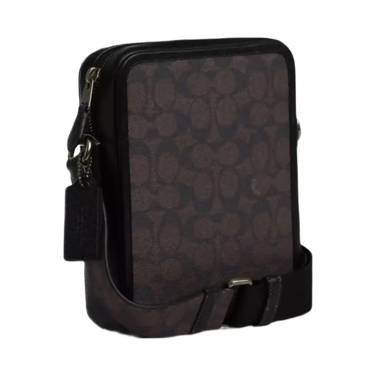 Coach Sullivan Crossbody Bag In Signature Canvas in Gunmetal Walnut Black