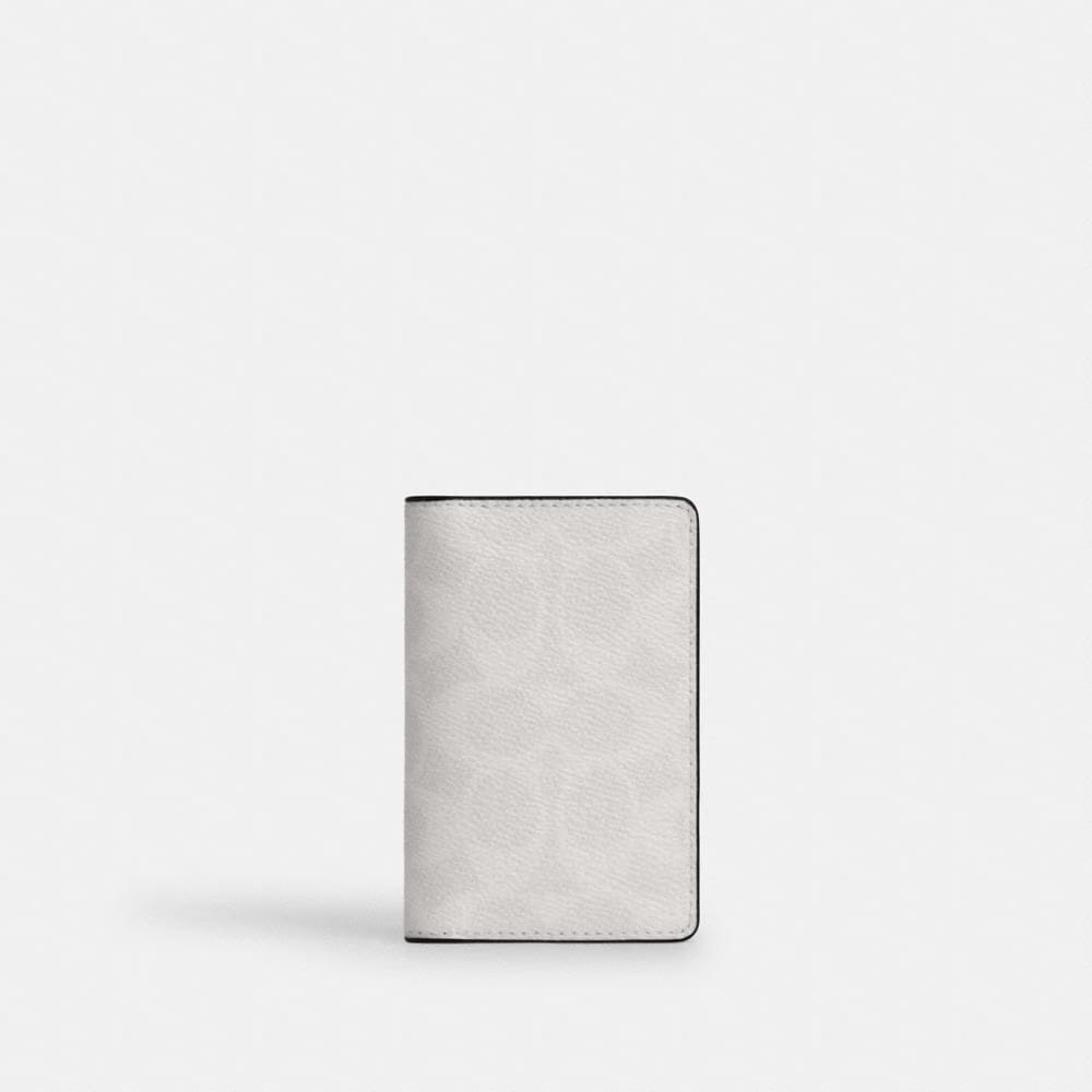 Coach Id Wallet In Signature Canvas Chalk & Black