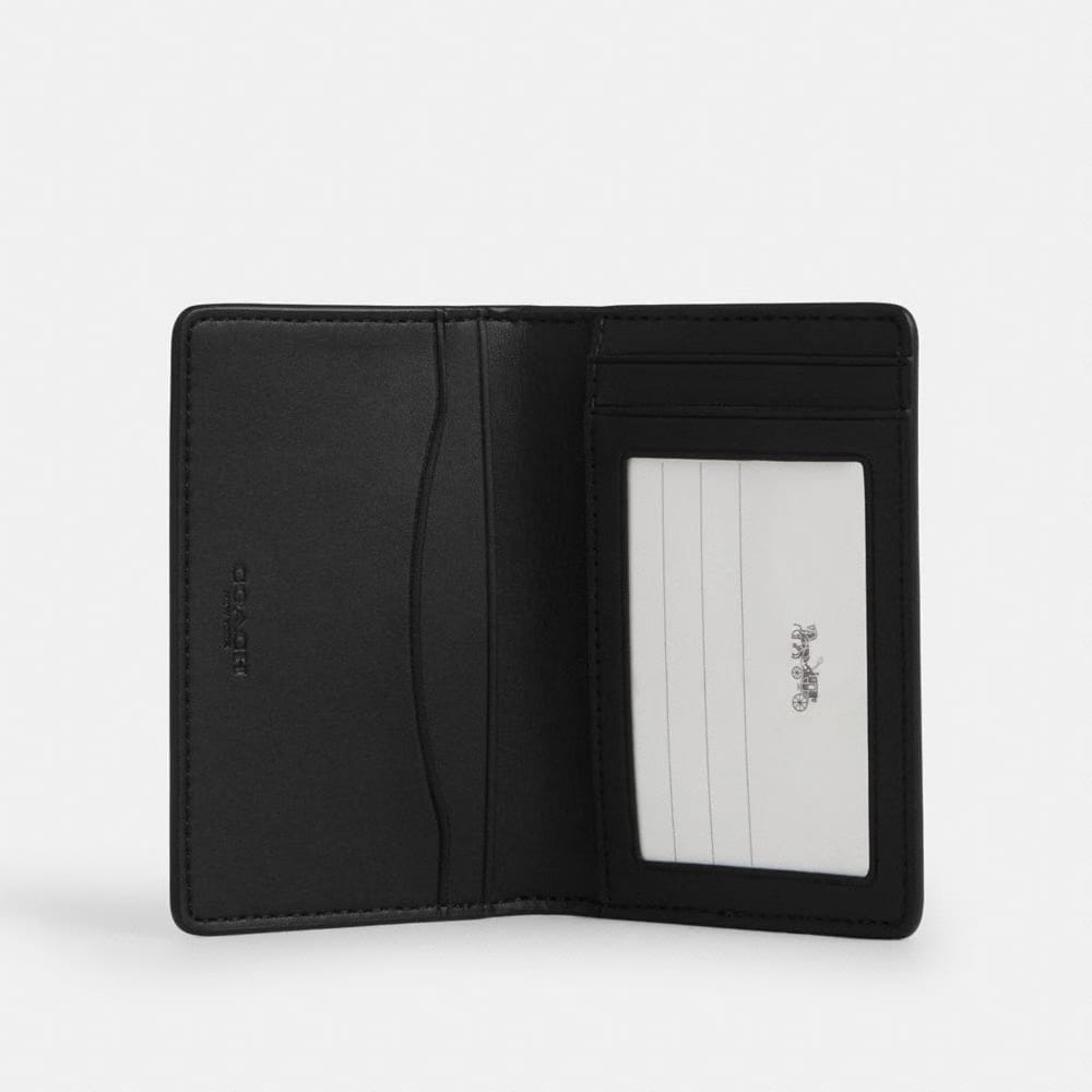 Coach Id Wallet In Signature Canvas Chalk & Black