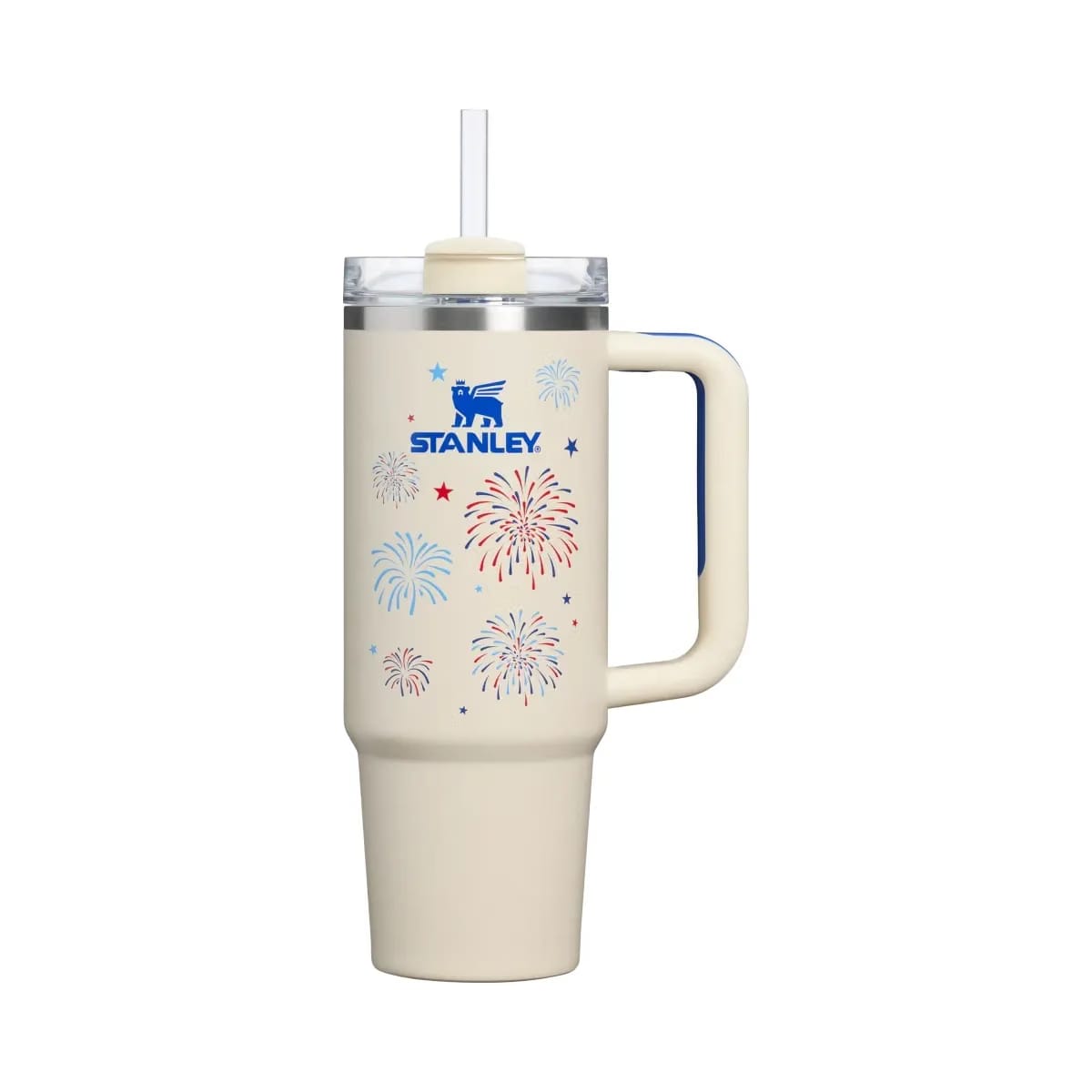 Stanley Quencher H2 0 Flowstate Tumbler Cream Royal Fireworks 30 OZ