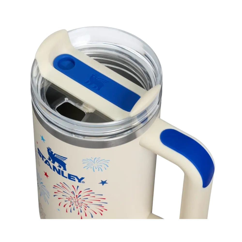 Stanley Quencher H2 0 Flowstate Tumbler Cream Royal Fireworks 30 OZ