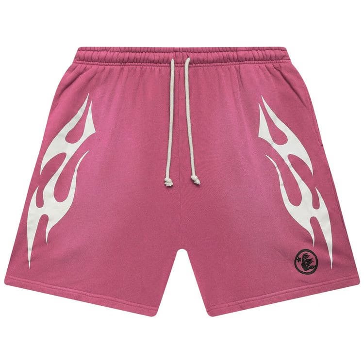 Hellstar Flame Shorts Pink