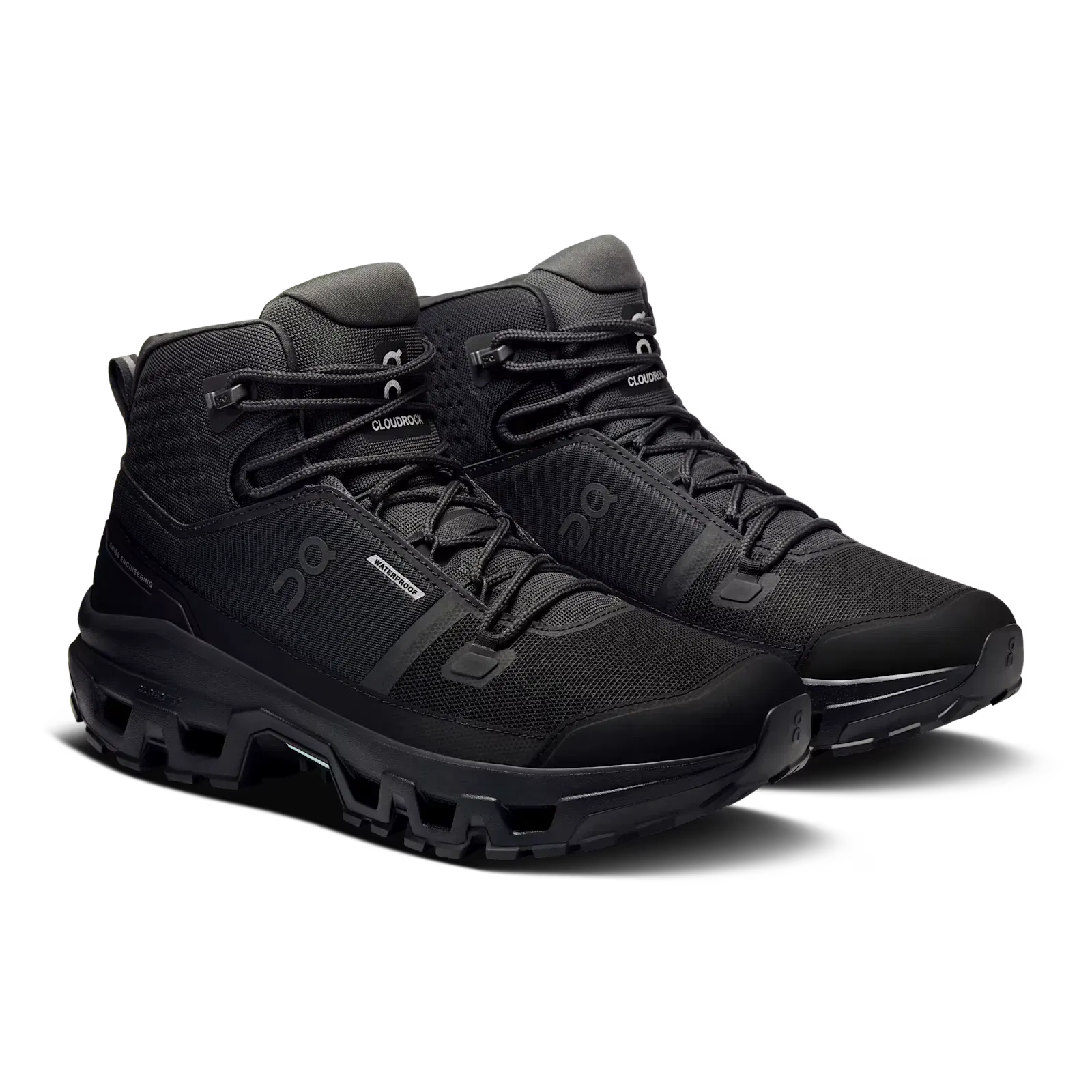 ON Running Cloudrock Mid Waterproof Black Black
