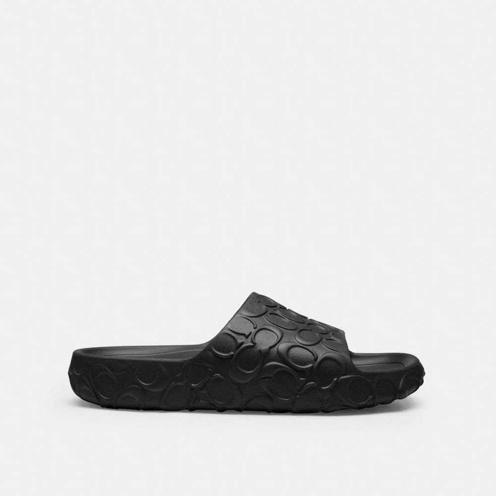 Men's Coach Bay Slide In Signature Black