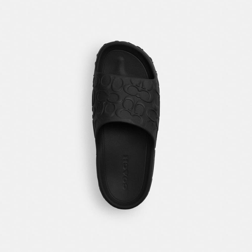 Men's Coach Bay Slide In Signature Black