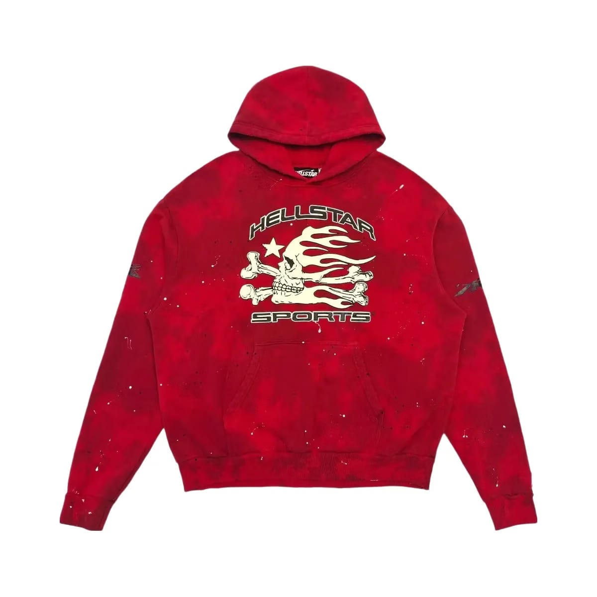 Hellstar Sports Tie Dye Skull Hoodie Red