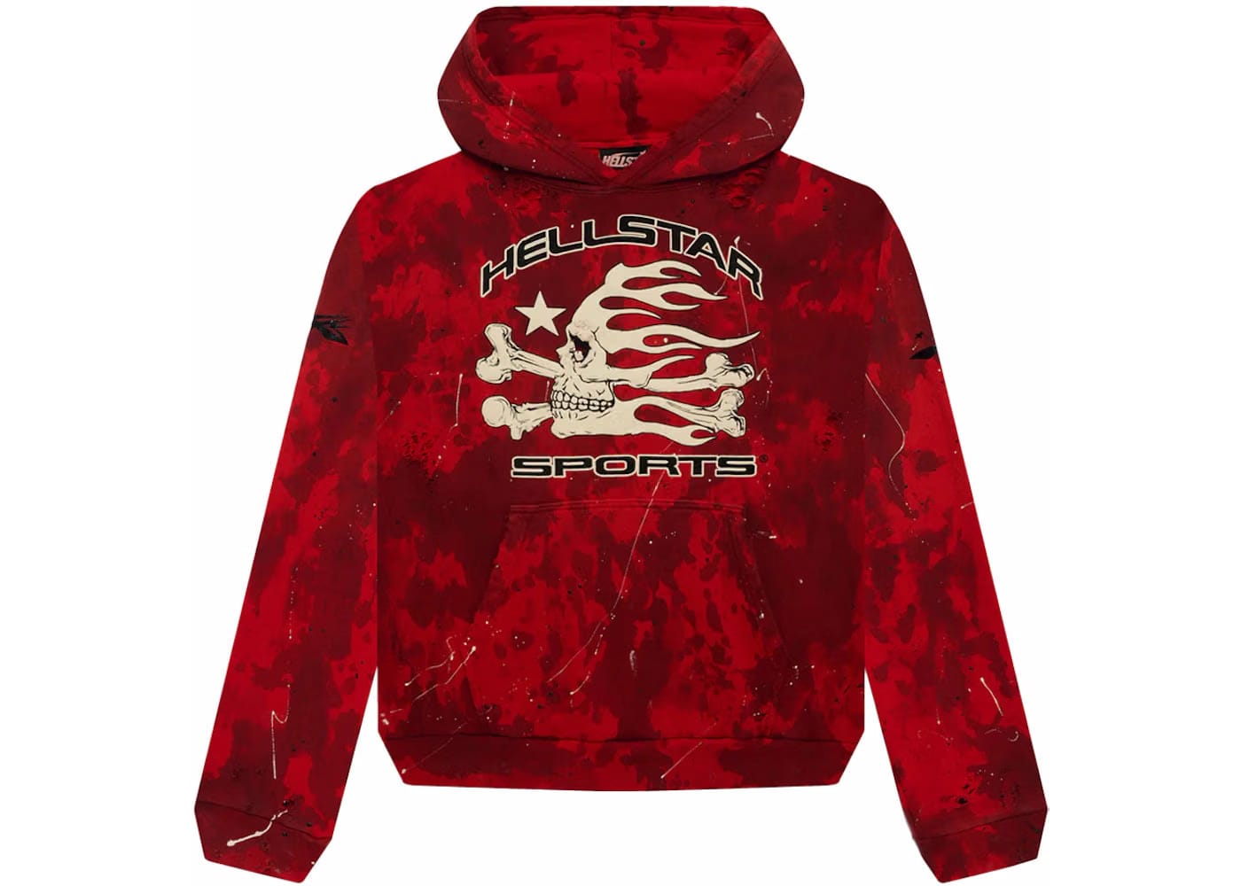 Hellstar Sports Tie Dye Skull Hoodie Red
