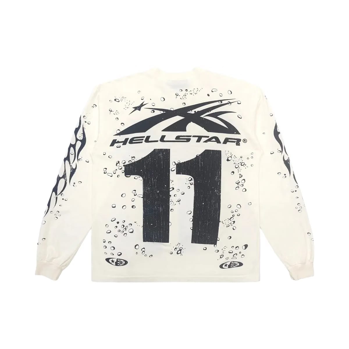 Hellstar Studios Moto Cross Longsleeve T-Shirt White