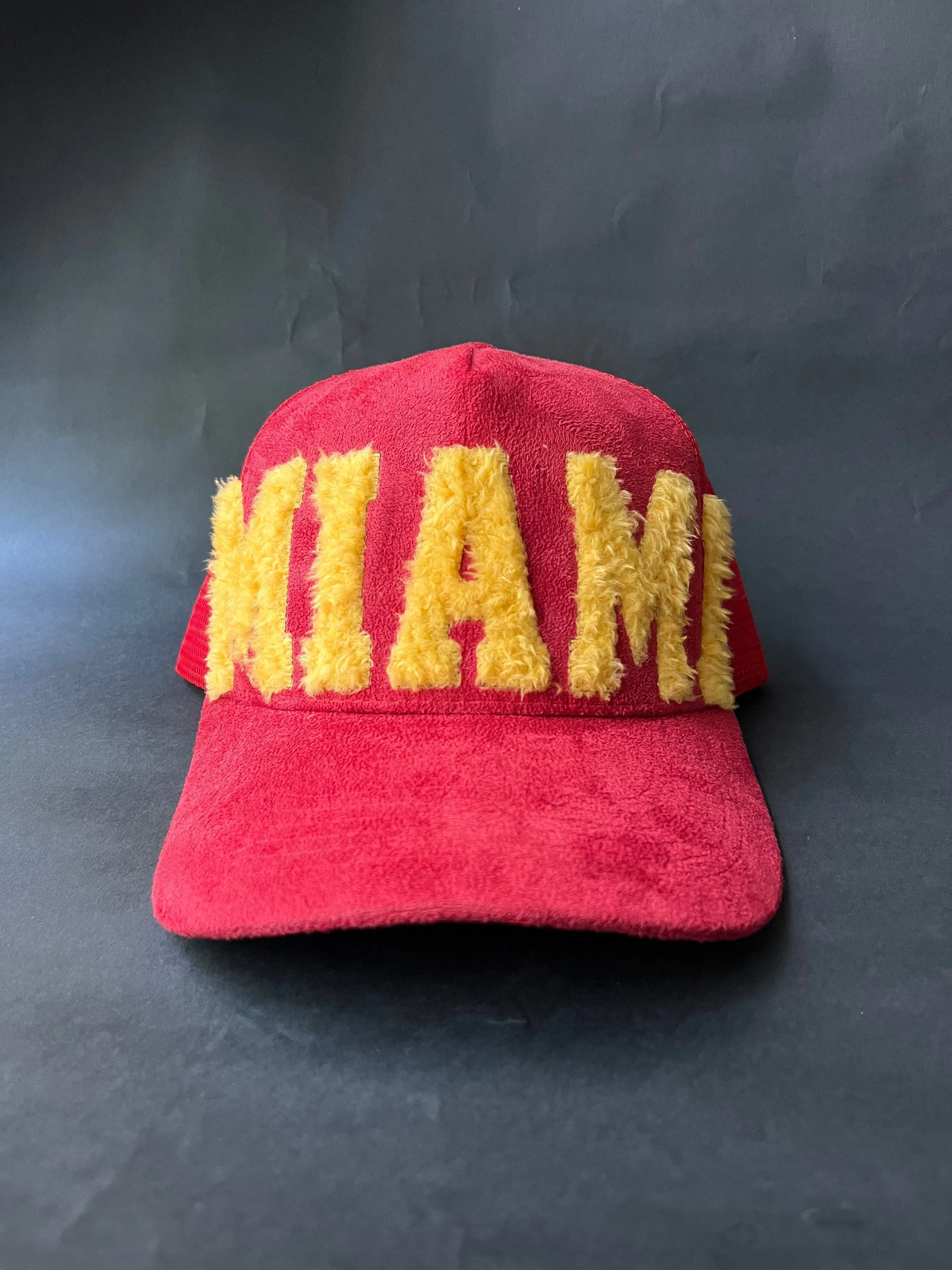 MIAMI - Red Suade Trucker Cap