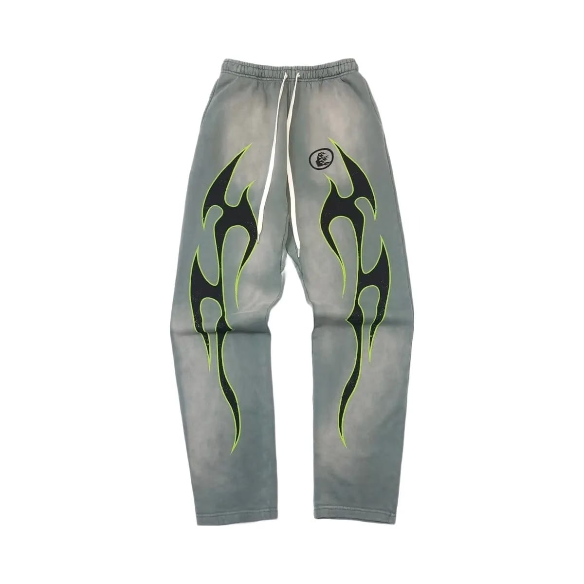 Hellstar Future Flames Sweatpants Grey Green