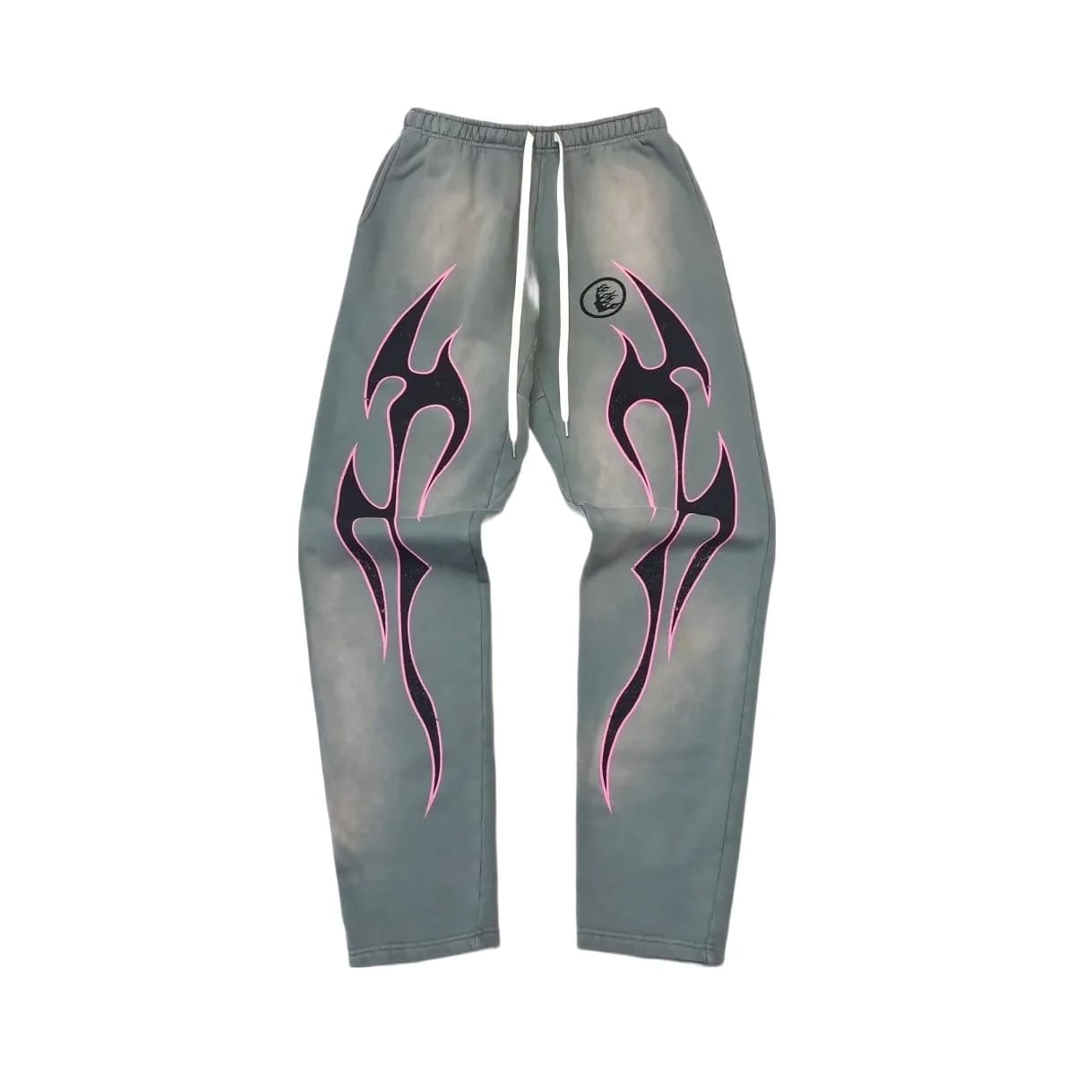 Hellstar Grey Future Flame Sweatpants Grey